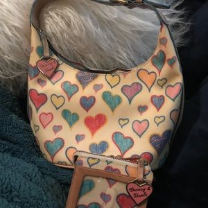 Dooney and Bourke multicolored heart purse